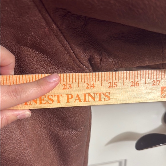 Men’s Walter Davoucci Dino Cellini Brown Shearling Lined Leather Coat Size XL - Picture 3 of 7